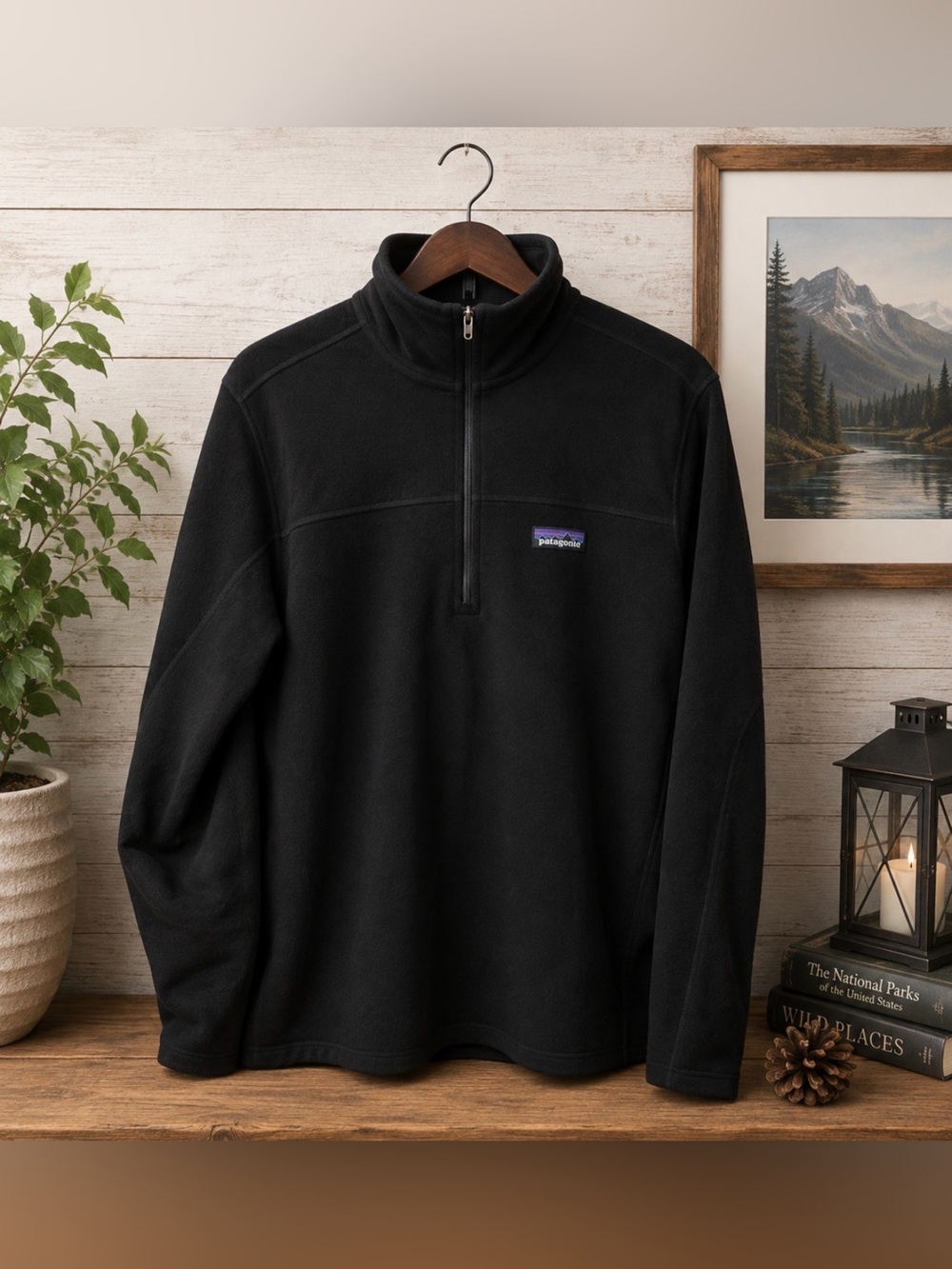 Patagonia medium black fleece sweater jacket